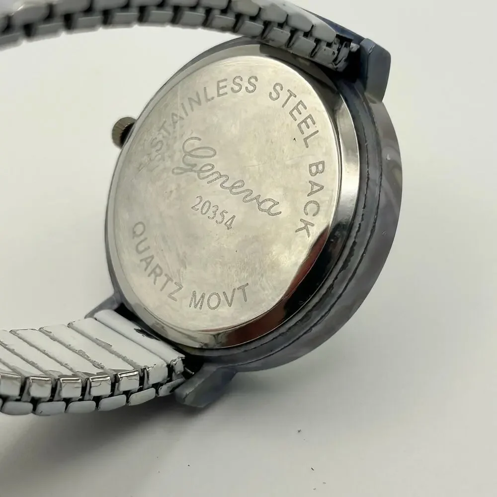 Geneva Pastel Iridescent Watch with Crystal-accented Bezel Working New Battery